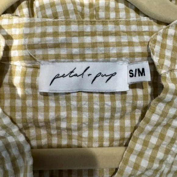 Petal & Pup Cream Checkered Mini Dress - Picture 4 of 6